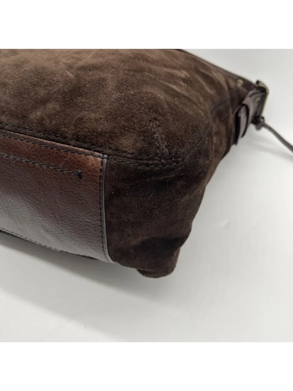 Banana Republic Chocolate Brown Suede Slouchy Hobo Bag